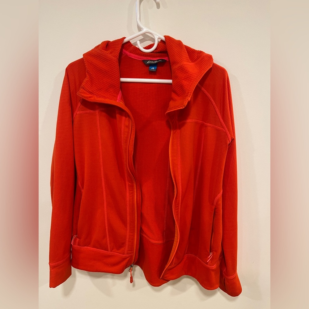 Eddie Bauer First Ascent grid fleece full zip hoodie - Picture 2 of 8
